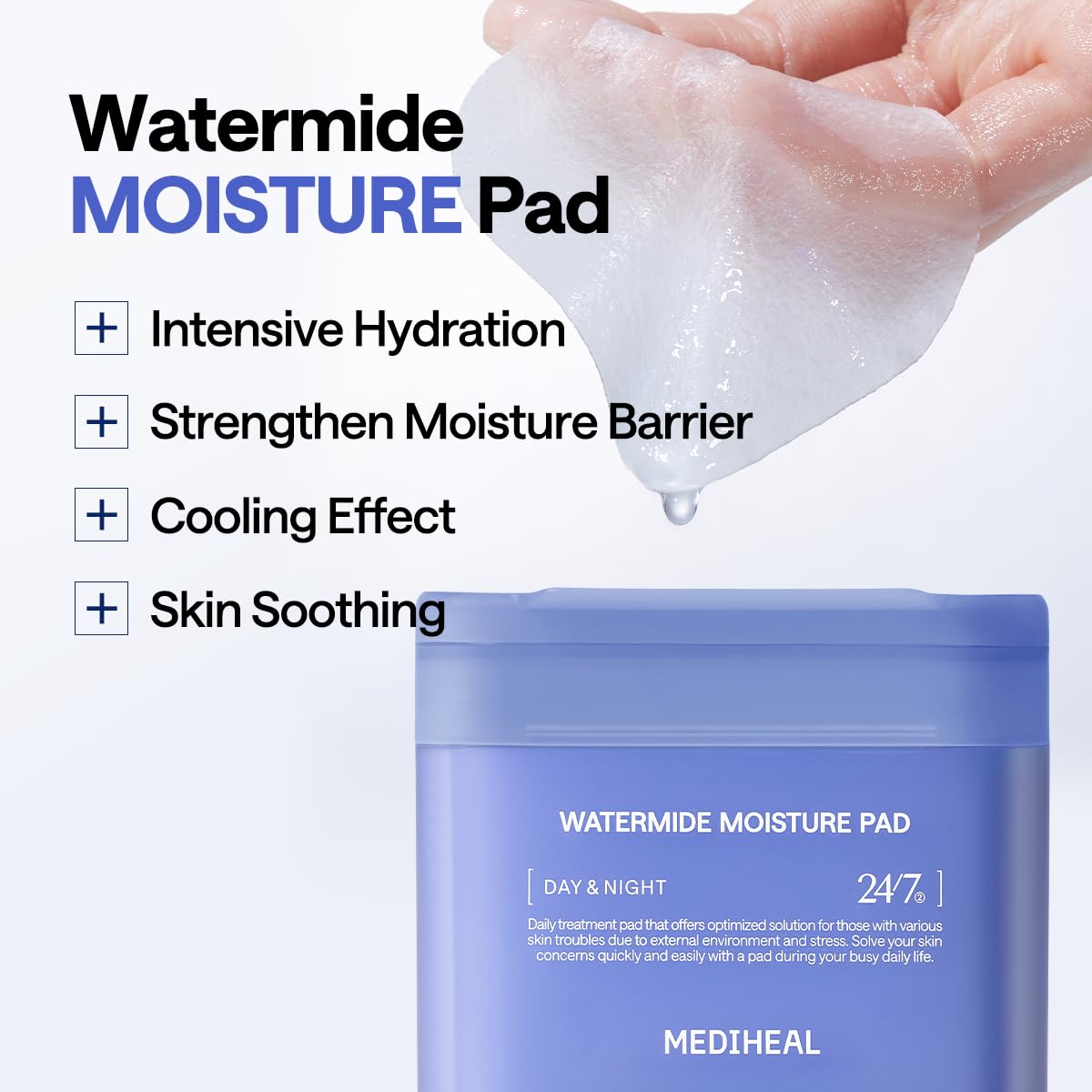 MEDIHEAL Watermide Moisture Pad pads inside the pouch