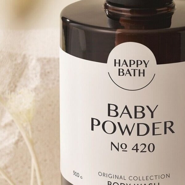 HAPPY BATH Baby Powder Body Wash 500g