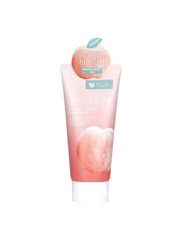 AROUND ME -- Natural Scrub Body Wash Peach 200ml