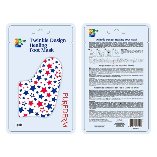 PUREDERM Twinkle Design Moisturizing foot Mask 1pair