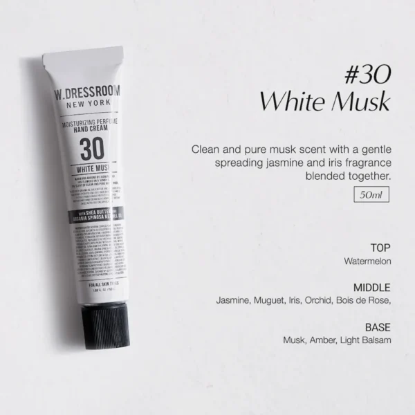 W DRESSROOM Moisturizing Perfume Hand Cream 30 White Musk