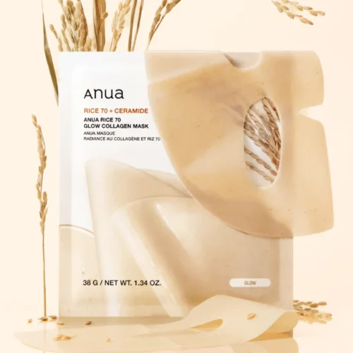 Anua Rice 70 Glow Collagen Mask 38g - 1 BOX / 4PCS