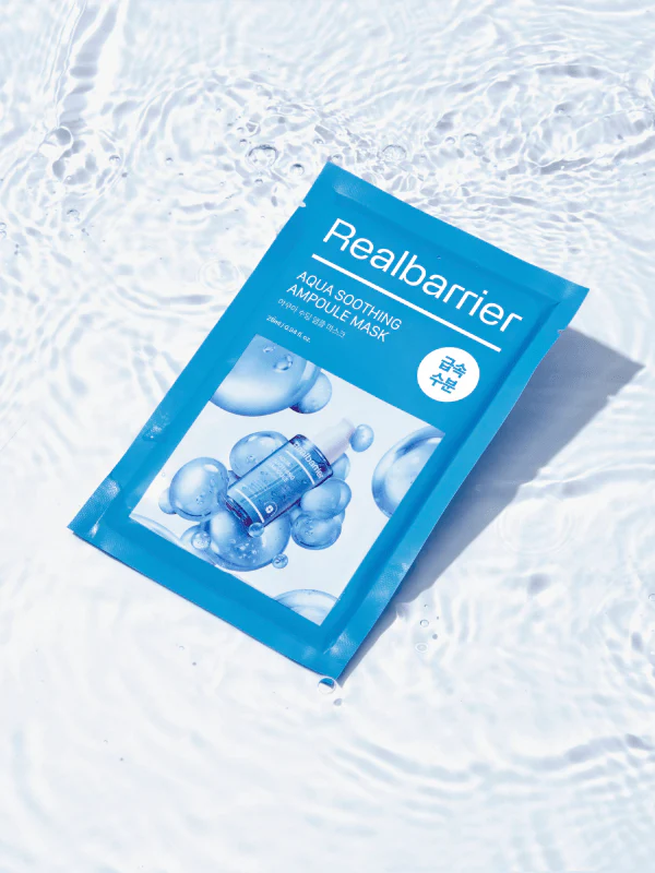 REAL BARRIER Aqua Soothing Ampoule Mask 28ml - 1BOX / 10 PCS