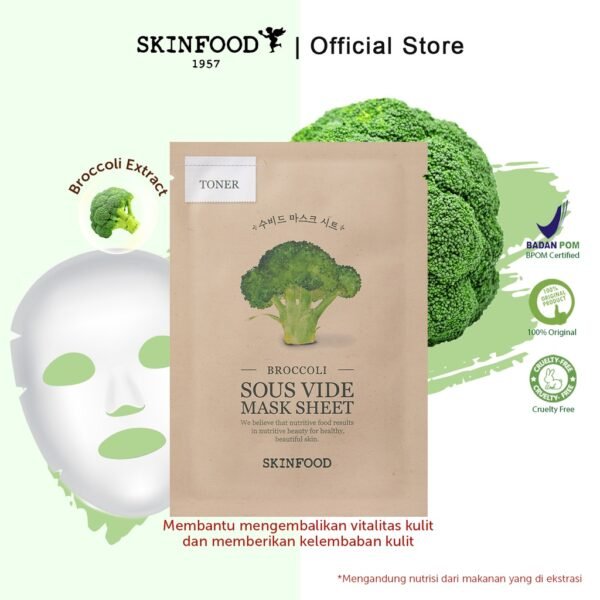 SKINFOOD Broccoli Sous Vide Mask Sheet 10pcs