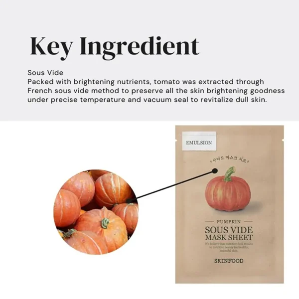 SKINFOOD Pumpkin Sous Vide Mask Sheet 10pcs