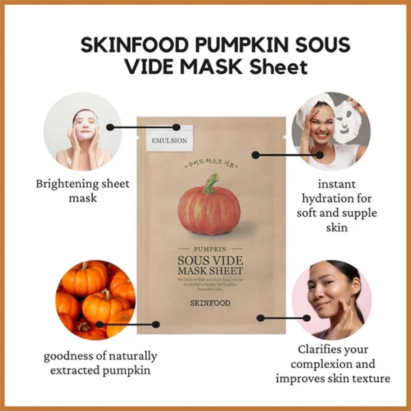 SKINFOOD Pumpkin Sous Vide Mask Sheet 10pcs