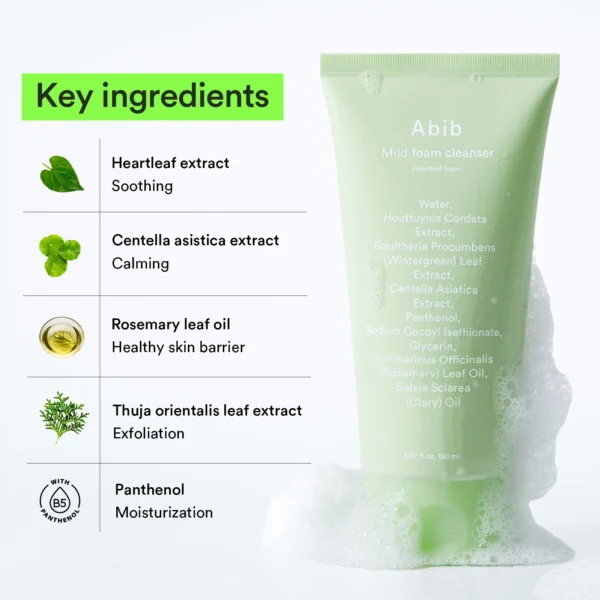 ABIB Mousse Nettoyante Feuilles de Houttuynia