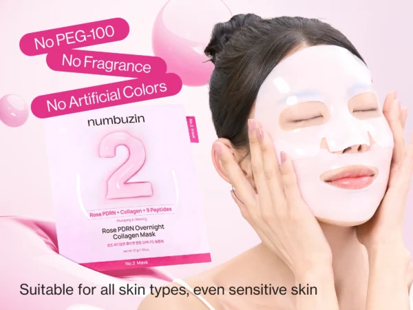 NUMBUZIN Masque Collagène Rose PDRN No.2 (4pcs)