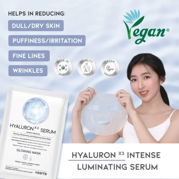 OOTD Triple Hyaluron Acid Serum Glowing Mask 10EA
