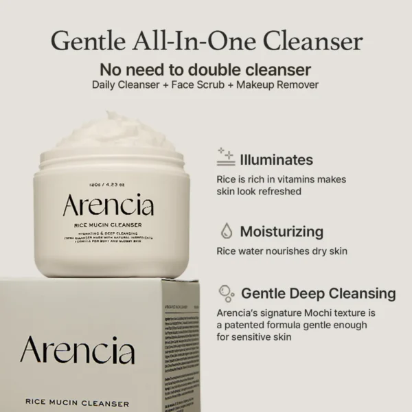 ARENCIA Fresh Rice Mucin Cleanser 120g