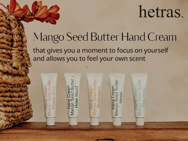 HETRAS Perfumed Mango Seed Butter Hand Cream 50ml - Hug Soap