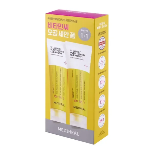 MEDIHEAL Vitamin C Pore Toning Cleanser Set 120mlx2