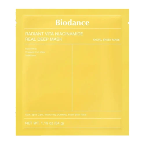 Biodance Radiant Vita Niacinamide Real Deep Mask 1pc-8809937361459 Biodance Radiant Vita Niacinamide Real Deep Mask 1pc