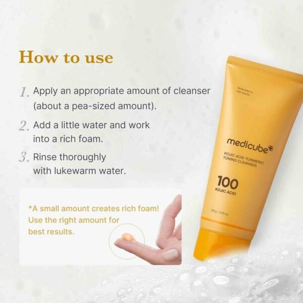 MEDICUBE Kojic Acid Turmeric Toning Cleanser 120g